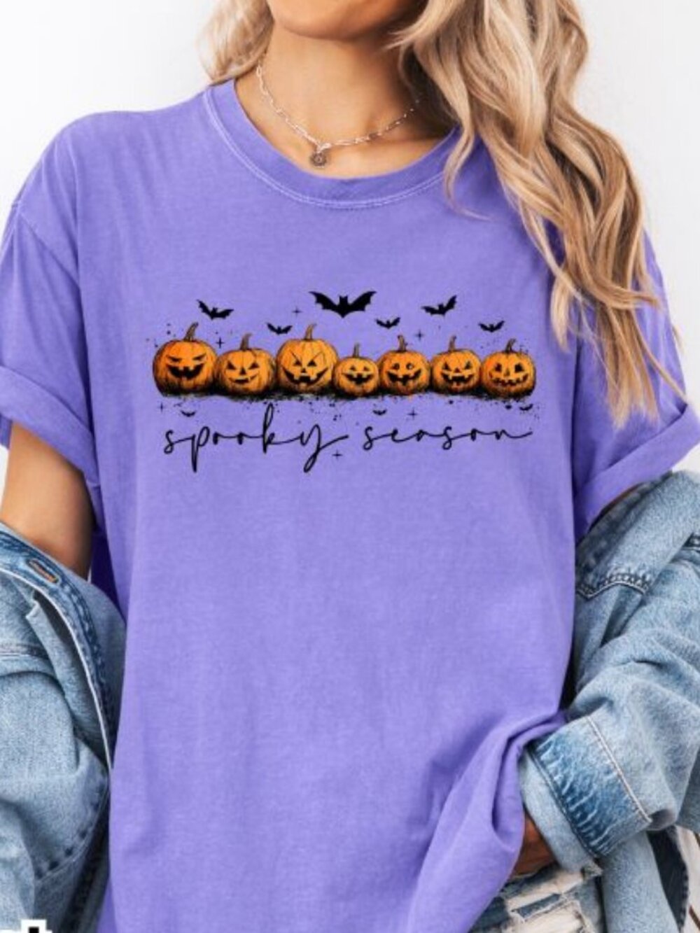 NEW Spooky Pumpkins T-Shirt Halloween Graphic Tee Spooky Jack O Lantern Tee